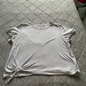 Ladies Aerie Grey Front-Knot T-Shirt
